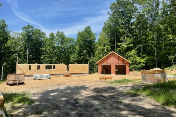 Big Sky log home in progress 1