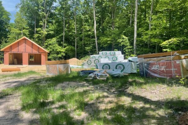 Big Sky log home in progress 2