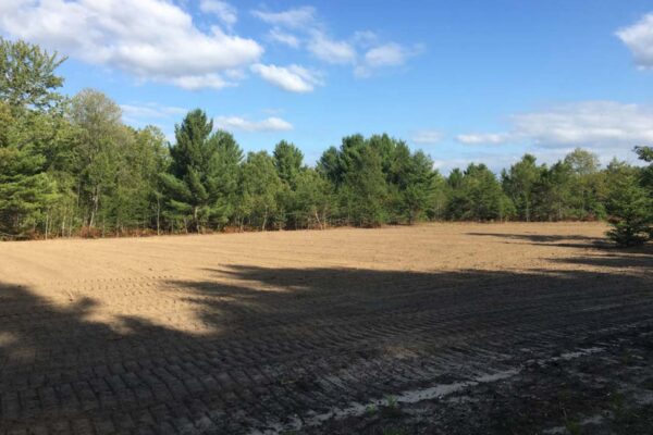 Huge cleared parcel of land surrounded by trees in the Silverado Estates residential property development.